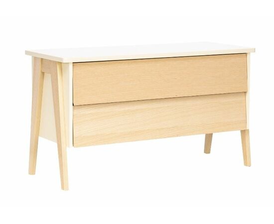 Комод Сканди 2 ящ. (Натуральное дерево/дуб шампань) | Интернет магазин мебели и декора LifeDekor