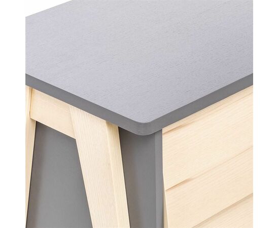 Тумбочка "Сканди" 2 ящ. (Натуральное дерево/серый ясень), изображение 5 | Интернет магазин мебели и декора LifeDekor