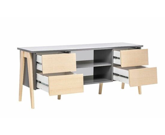 ТВ-тумба "Сканди" (Натуральное дерево/серый ясень), изображение 3 | Интернет магазин мебели и декора LifeDekor