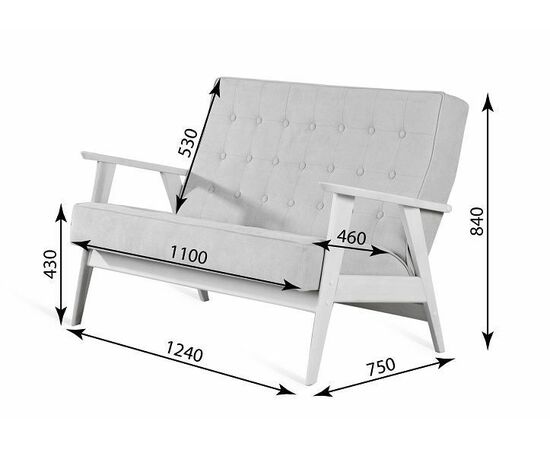 Диван двухместный РЕТРО (венге / RS 29 - бирюзовый), изображение 5 | Интернет магазин мебели и декора LifeDekor