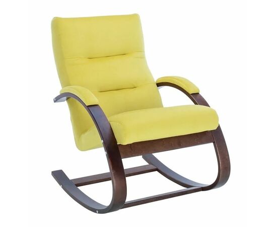 Кресло-качалка Милано  (Орех текстура/ткань V 28) | Интернет магазин мебели и декора LifeDekor