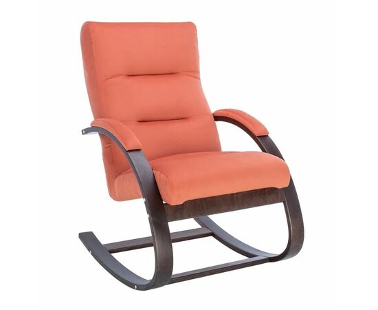 Кресло-качалка Милано  (Орех текстура/ткань V 39) | Интернет магазин мебели и декора LifeDekor