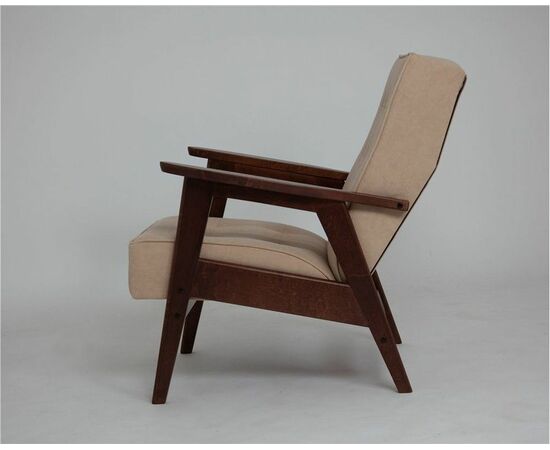 Кресло РЕТРО (темный тон / RS 03 - бежевый), изображение 3 | Интернет магазин мебели и декора LifeDekor