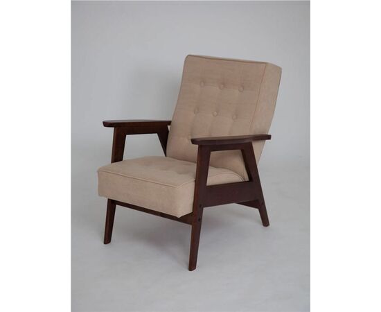 Кресло РЕТРО (темный тон / RS 03 - бежевый) | Интернет магазин мебели и декора LifeDekor