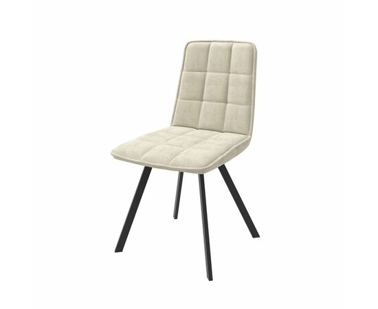 Стул ROM (Черный/Milk Lux b2) на металлокаркасе | Интернет магазин мебели и декора LifeDekor