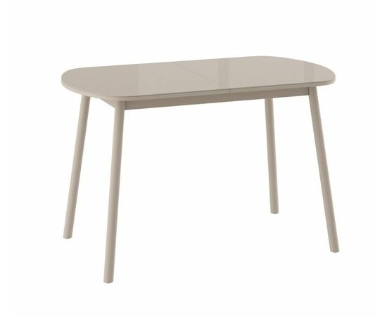 РАУНД стол раздвижной со стеклом 120(152)х70, Капучино/Капучино | Интернет магазин мебели и декора LifeDekor