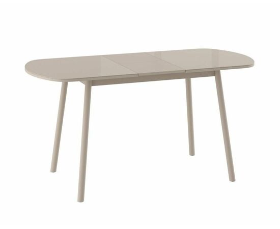 РАУНД стол раздвижной со стеклом 120(152)х70, Капучино/Капучино, изображение 2 | Интернет магазин мебели и декора LifeDekor