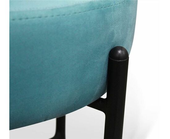 Банкетка В 4-SHT (ткань-металл/голубая пастель-черный муар), изображение 2 | Интернет магазин мебели и декора LifeDekor
