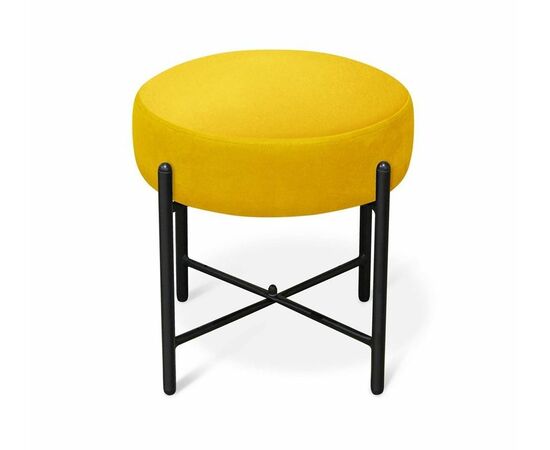 Банкетка В 4-SHT (ткань-металл/желтый-черный муар) | Интернет магазин мебели и декора LifeDekor