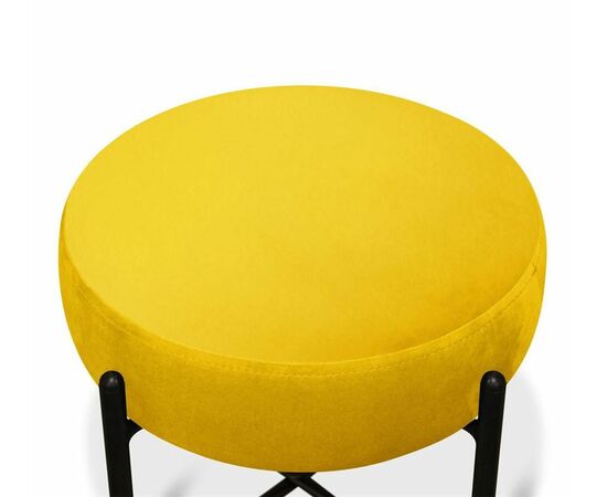 Банкетка В 4-SHT (ткань-металл/желтый-черный муар), изображение 2 | Интернет магазин мебели и декора LifeDekor