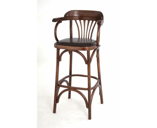 Стул барный 750 Венский мягкий (темный тон, экокожа коричневая) | Интернет магазин мебели и декора LifeDekor