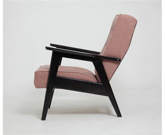 Кресло РЕТРО (венге / RS 12 - розовый), изображение 2 | Интернет магазин мебели и декора LifeDekor