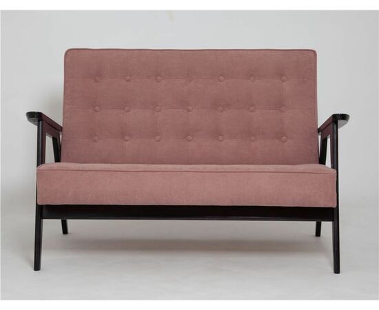 Диван двухместный РЕТРО (венге / RS 12 - розовый) | Интернет магазин мебели и декора LifeDekor