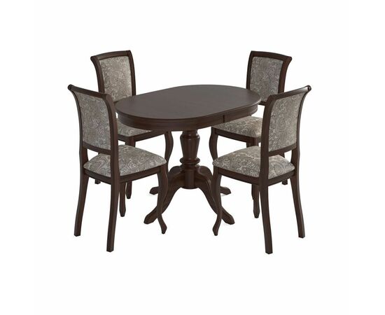 Стол обеденный овальный раздвижной Капелла-2 (Темный орех /шпон Дуб) Тип 2, изображение 3 | Интернет магазин мебели и декора LifeDekor