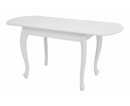 Стол обеденный раздвижной Венеция (Белый/массив березы, Шпон), изображение 2 | Интернет магазин мебели и декора LifeDekor