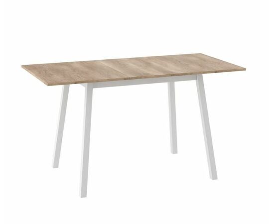 ТИРК стол раздвижной 110(142)х70  Дуб каньон/Белый, изображение 2 | Интернет магазин мебели и декора LifeDekor