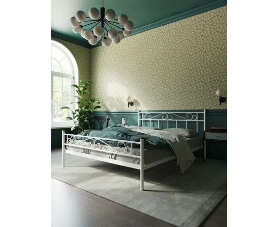 Кровать "Франческа" с изножьем (120х200/ноги металл/цвет Белый) | Интернет магазин мебели и декора LifeDekor