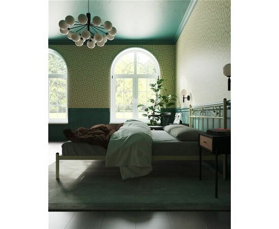 Кровать "Франческа" без изножья (120х200/ноги металл/цвет Бежевый), изображение 3 | Интернет магазин мебели и декора LifeDekor