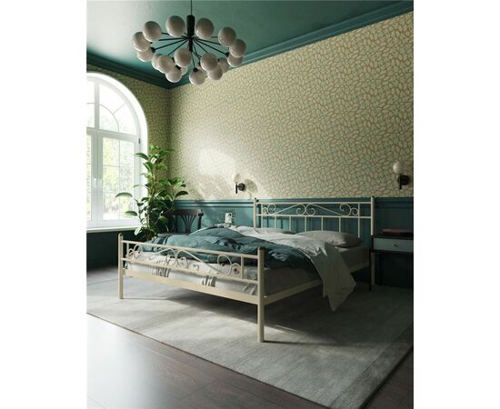 Кровать Франческа с изножьем (140х200/ноги металл/цвет Бежевый) | Интернет магазин мебели и декора LifeDekor