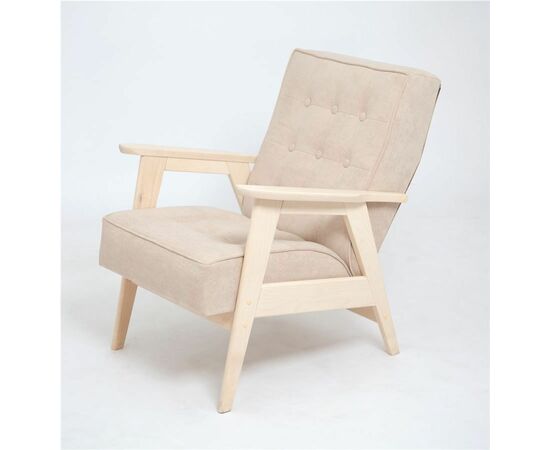 Кресло РЕТРО (беленый дуб / RS3 - бежевый) | Интернет магазин мебели и декора LifeDekor