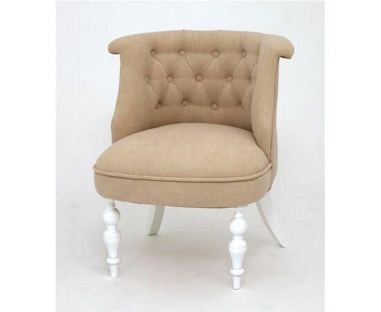 Кресло Бархат (эмаль белая / RS3 - бежевый) | Интернет магазин мебели и декора LifeDekor
