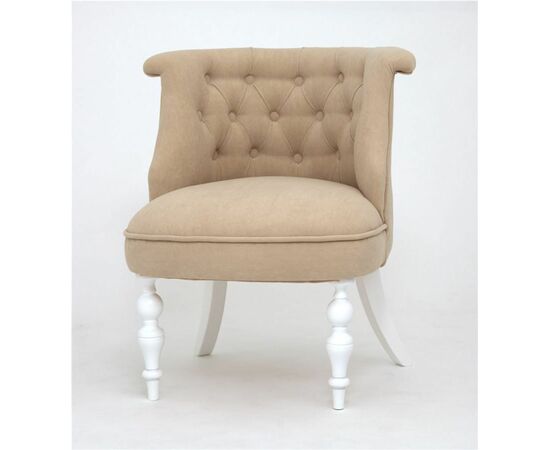 Кресло Бархат (эмаль белая / RS3 - бежевый), изображение 2 | Интернет магазин мебели и декора LifeDekor