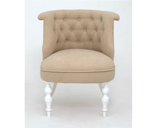 Кресло Бархат (эмаль белая / RS3 - бежевый), изображение 3 | Интернет магазин мебели и декора LifeDekor