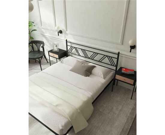 Кровать "Монблан" (120х200/ноги металл/цвет Черный), изображение 5 | Интернет магазин мебели и декора LifeDekor