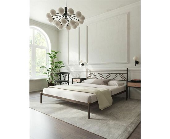 Кровать "Монблан" (120х200/ноги металл/цвет Коричневый бархат) | Интернет магазин мебели и декора LifeDekor