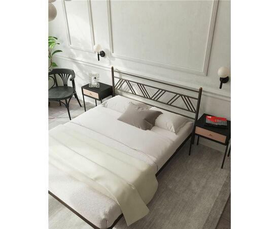 Кровать "Монблан" (120х200/ноги металл/цвет Коричневый бархат), изображение 5 | Интернет магазин мебели и декора LifeDekor