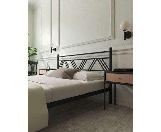 Кровать Монблан (140х200/ноги металл/цвет Черный), изображение 4 | Интернет магазин мебели и декора LifeDekor