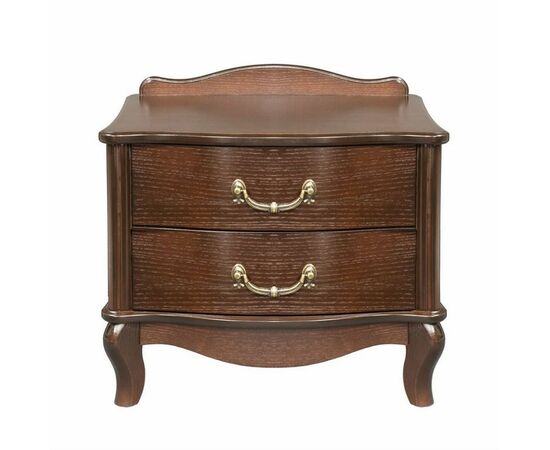Тумбочка прикроватная "Джульетта" 2 ящ. (орех) Вис, изображение 2 | Интернет магазин мебели и декора LifeDekor