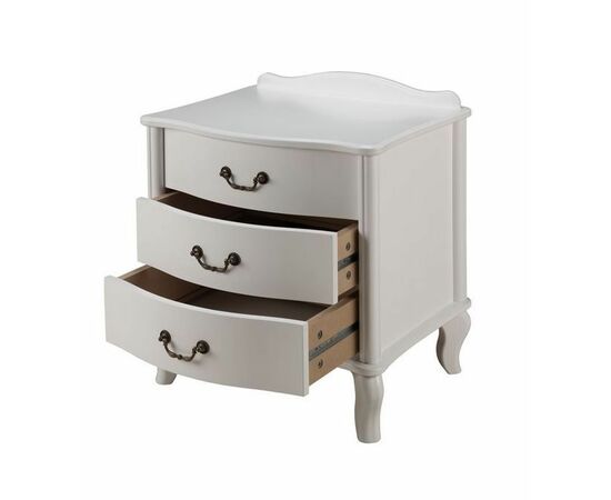 Тумбочка прикроватная "Джульетта" 3 ящ. (молочный дуб) Вис, изображение 2 | Интернет магазин мебели и декора LifeDekor