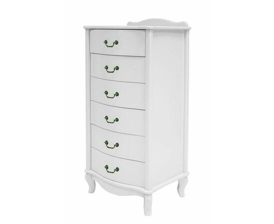 Комод "Джульетта" узкий 6 ящ. (молочный дуб) Вис | Интернет магазин мебели и декора LifeDekor