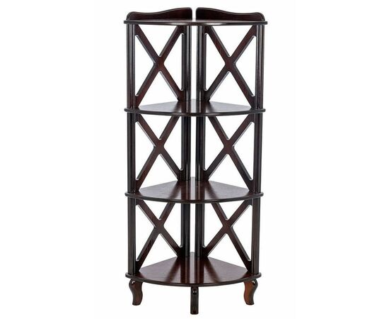 Этажерка-стеллаж угловая Джульетта-3 (орех) | Интернет магазин мебели и декора LifeDekor