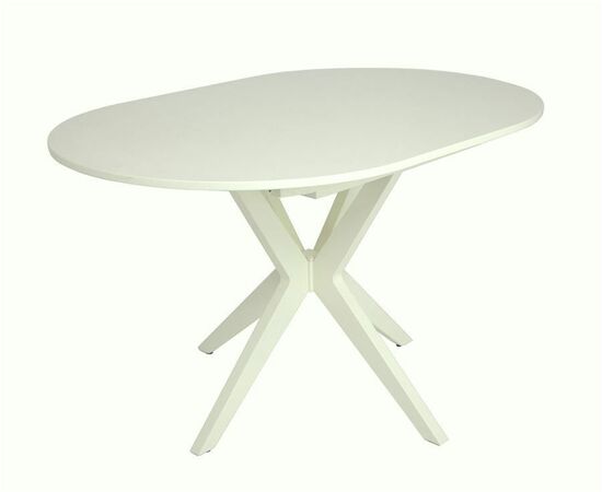 Стол обеденный овальный раздвижной Астерия (Эмаль 11 /шпон Бук) 1300(1750)*900 | Интернет магазин мебели и декора LifeDekor