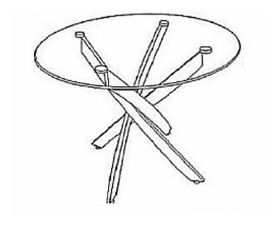 Стол круглый "Шип-32" ноги белые (пластикТерра графит 1426/ЛДСП 32 мм/кромка серый), изображение 2 | Интернет магазин мебели и декора LifeDekor