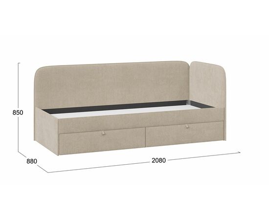 Кровать «Молли» с мягкой обивкой тип 1, изображение 2 | Интернет магазин мебели и декора LifeDekor