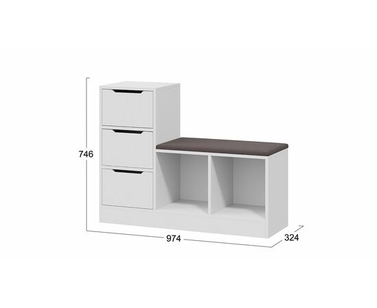 Тумба для обуви Тип 14, изображение 2 | Интернет магазин мебели и декора LifeDekor