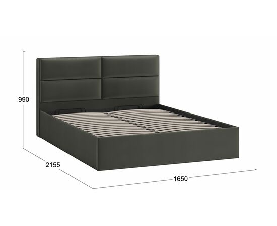 Кровать с ПМ «Глосс» Тип 1 (с подъемным механизмом) с заглушиной, изображение 2 | Интернет магазин мебели и декора LifeDekor