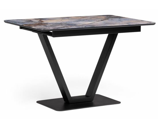 Стол стеклянный Стол на тумбе Бугун 120х80х77 магеллан / черный | Интернет магазин мебели и декора LifeDekor