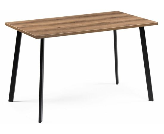 Стол деревянный Тринити Лофт 120х80 25 мм дуб делано темный / черный матовый | Интернет магазин мебели и декора LifeDekor