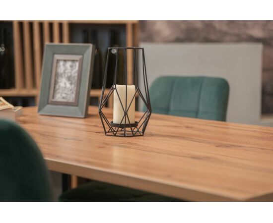 Стол деревянный Тринити Лофт 120х80 25 мм дуб делано темный / черный матовый, изображение 6 | Интернет магазин мебели и декора LifeDekor