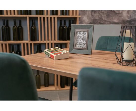 Стол деревянный Тринити Лофт 120х80 25 мм дуб делано темный / черный матовый, изображение 8 | Интернет магазин мебели и декора LifeDekor