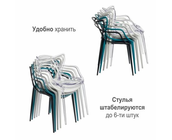 Комплект из 2-х стульев Masters прозрачный сиреневый, изображение 13 | Интернет магазин мебели и декора LifeDekor