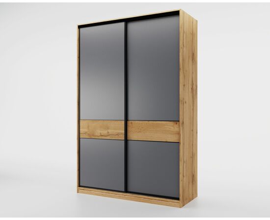 Шкаф-купе SLIM,125*60, Дуб вотан, Темно-серый | Интернет магазин мебели и декора LifeDekor