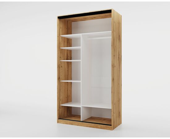 Шкаф-купе SLIM,125*60, Дуб вотан, Темно-серый, изображение 2 | Интернет магазин мебели и декора LifeDekor