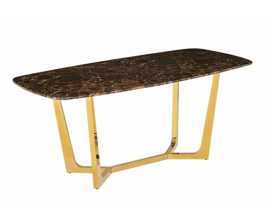 Стол обеденный Ланс DT-2852M.1, 160х90х75 см, коричневый мрамор | Интернет магазин мебели и декора LifeDekor