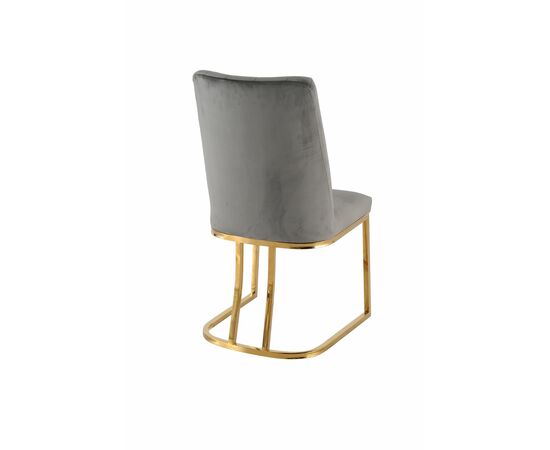 Стул обеденный Пресли DX-2055-1.1, 46х47х88, серый, золото, изображение 8 | Интернет магазин мебели и декора LifeDekor