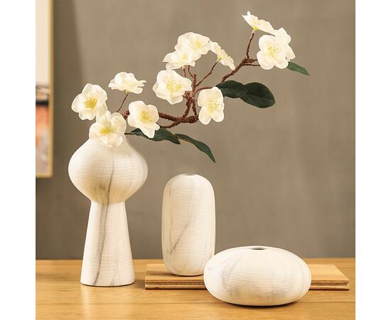 Вазы керамические комплект IST-066, 4 предмета, белый | Интернет магазин мебели и декора LifeDekor